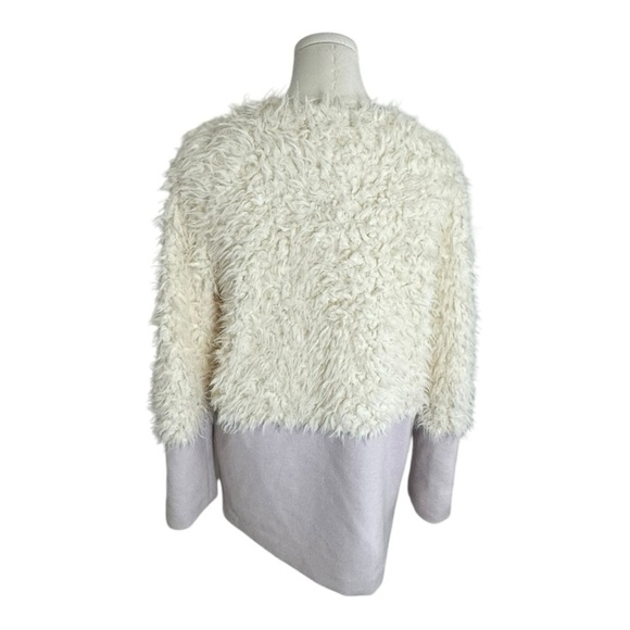 FOR LOVE & LEMONS‎ Alpine Jacket Fur Furry Size S Winter Coat Casual Wool Pink - Picture 2 of 8